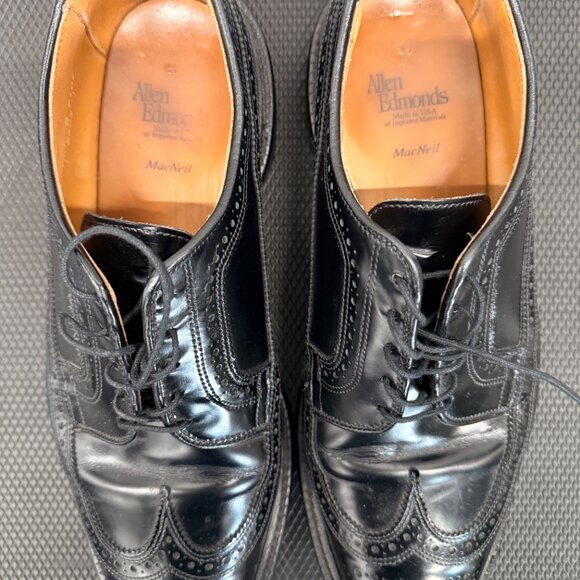 Allen Edmonds MacNeil Black Longwing Brogues 10.5D Made in USA